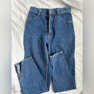 Vintage medium wash high-waisted jeans